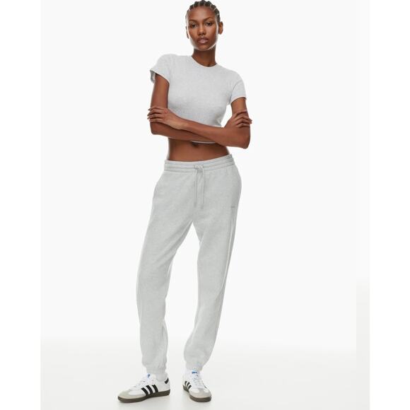 TnA Aritzia Light Gray Drawstring Neutral Cozy Sweatpants Womens Size Medium - Picture 1 of 5